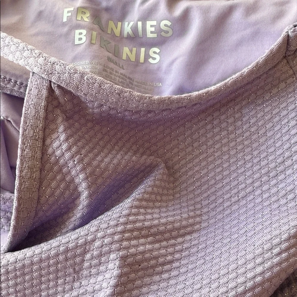 Frankie's Bikinis Lavender Textured Bikini Set